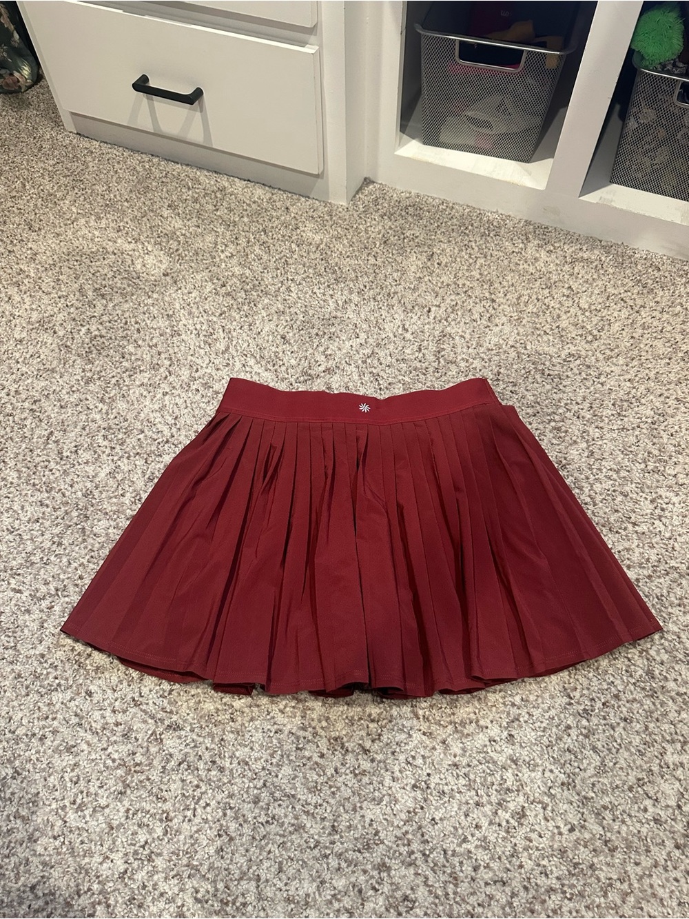 Athleta Burgundy Pleated Tennis Skirt